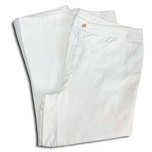 Caslon White Cotton High Waist Crop Pants Sz 12